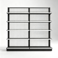 Étagère gondole simple face en treillis métallique robuste de qualité supérieure pour l'affichage en magasin de proximité et supermarché