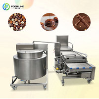 Machine d'enrobage alimentaire à convoyeur avec tunnel de refroidissement pour le chocolat, pour le recouvrement des biscuits, du tempérage au finiage au chocolat