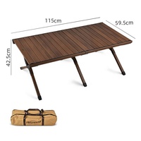 Table de camping pliante en aluminium HISPEED avec évier, 3ft/4ft, type Eggroll, avec cuisinière et grill