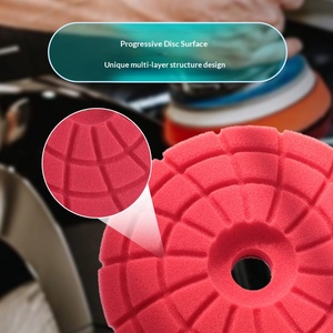 Nouvel ensemble de tampons de polissage en éponge à motif tourbillon, design amélioré, dispersion thermique supérieure, tampons de polissage de <span class=keywords><strong>voiture</strong></span> OEM sûrs pour polisseuses rotatives à double <span class=keywords><strong>action</strong></span> - Product Image 6