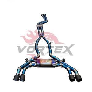 Échappement en titane Vortex Racing compatible avec BMW X3M X4M F97 F98 S58 Valvetronic Catback Performance Muffler Burned Blue Pipe - Product Image 1