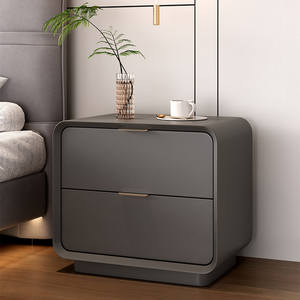 Table de chevet multifonctionnelle en bois massif de style nordique 2026 avec deux tiroirs, personnalisable - Product Image 4