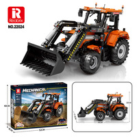Reobrix 22024 1496PCS Serie Ingeniería RC Tractor de Carga, Bloques de Construcción, Modelo de Juguete Educativo Técnico, Regalo Festivo