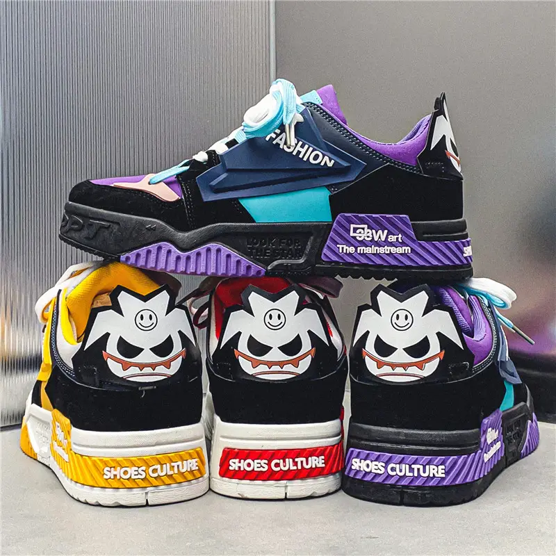 New Design Campus Funny Splicing Fashion Running skateboarding Shoes Walking style Casual sports shoes Men Sneakers