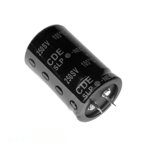 Condensateur original 820 uF SLP821M250E4P3 à montage traversant, en aluminium, 820UF 20% 250V SNAP TH - Product Image 1