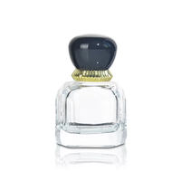 Vente en gros de flacons de parfum vides en verre 30ml 50ml 100ml, ronds, de luxe, couleur personnalisée et estampage à chaud, vaporisateur à pompe, boîte avec bouchon en bois personnalisé