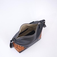 Sac à main en cuir véritable anti-vol pour femme, motif floral, chaînes faites à la main, nouvelle collection été 2025, style japonais