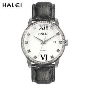 Montre à quartz originale HALEI pour homme, étanche 3 ATM, avec chiffres romains et cadran diamanté, vente en gros - Product Image 4
