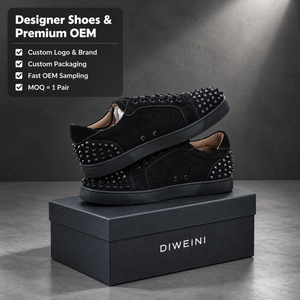 Zapatos de Diseñador de Lujo para Hombre y Mujer, Zapatillas Deportivas de Gamuza Negra con Tachuelas de Alta Calidad, Nuevas - Product Image 1
