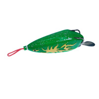 Nouvelle Leurre Souple Modifiée Personnalisée Luya 21g Dragon Thunder Frog en Acier Inoxydable avec Hameçon à Fente Sanguine et Paillettes Rotatives pour Poisson Noir