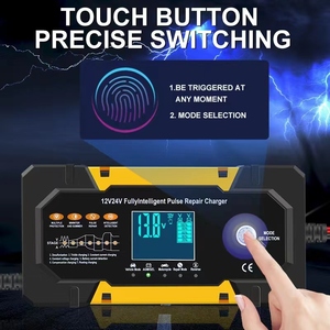 Sạc ắc quy xe máy ô tô mới nhất 12V6A xung sửa chữa ắc quy axit chì cho ắc quy 12V, dung lượng 4AH-120AH - Product Image 5