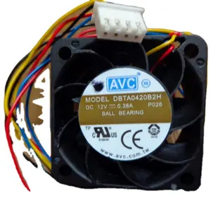 AVC DBTA0420B2H-P026 0.38a 4厘米12V pwm双辊电信风扇