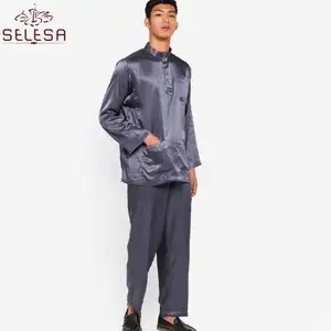 Customize Men Shirt Short Sleeve Man Kaftans Islamic Clothing Dubai Muslim Abaya Thobe Thawb New Girl Kurta Design