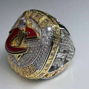 Bague commémorative de luxe plaquée or FH Hip Hop tendance, diamant NBA2016 Cleveland Cavaliers, objet de collection - Product Image 4