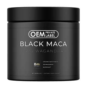 Cápsulas de Raíz de Maca Negra Orgánica Premium OEM/ODM con Ashwagandha, Suplemento Energético para la Salud Masculina - Product Image 1