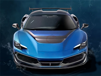 Lèvre avant en fibre de carbone sèche de style PK de haute qualité pour kit carrosserie Ferrari 296