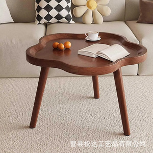 Mesa de centro moderna minimalista de madera, ideal para salas de estar pequeñas, mesitas de noche, estudios, balcones y ventanas abatibles. - Product Image 1