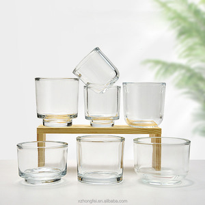 Portavelas de Vidrio Ámbar Hongfei Hecho a Mano de Alta Calidad, con Paredes Gruesas, 175ml/340ml, para Navidad, Bodas, Uso Profesional - Product Image 1