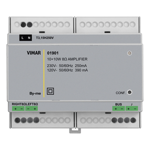 Amplificateur stéréo Vimar 10+10W 8 230V 50/60Hz Connexion Bus - Product Image 1