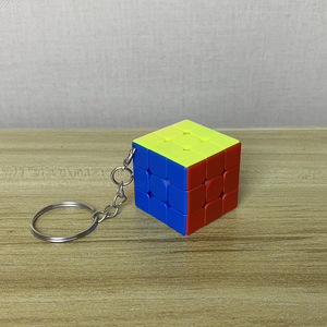<span class=keywords><strong>Cubo</strong></span> Mágico Mini <span class=keywords><strong>3x3</strong></span> de 3cm, Color Sólido, Sin Adhesivos, Económico, para Regalo de Fiesta Educativa para Niños, con Llavero - Product Image 4
