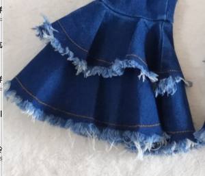 Pantalon évasé en jean pour fille, style tendance 2020, denim bleu, style troué, matière de haute qualité - Product Image 6