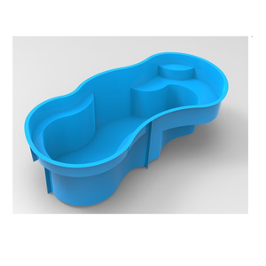 Vente en gros usine – Baignoire de thérapie par immersion froide <span class=keywords><strong>rectangulaire</strong></span> en fibre de verre préfabriquée, petite, 5 personnes, écologique, antidérapante, marque Jinde - Product Image 4