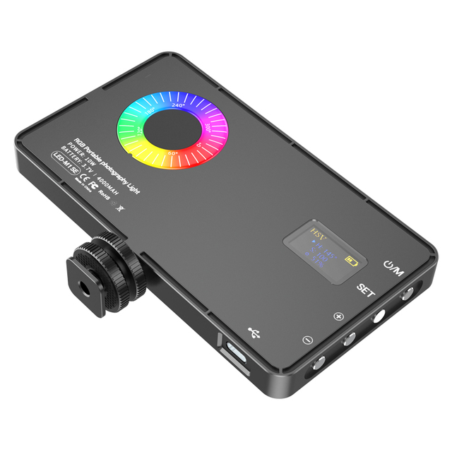 CRI 97 3000K/6500K Dimmable Compact Size Mini Pocket Studio Video Camera LED Light RGB