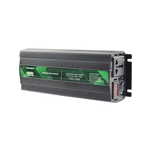 Alta calidad 12V 24V Dc a Ac 110V 220V Inversor de onda sinusoidal pura 2000W Inversor de corriente para sistema de energía doméstico