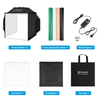 PU5042 PULUZ Boîte photo de studio photo 40 cm, boîte à lumière douce pour photographie, studio portable pliable, kit de tente de prise de vue, 4 couleurs de fond