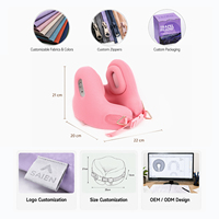Almohada de Viaje en Forma de U, Portátil, de Espuma Viscoelástica, con Soporte de 360 Grados, Colorida, con Música Bluetooth, para Avión, OEM ODM