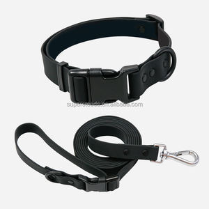 Juego de <span class=keywords><strong>collar</strong></span> y correa de PVC resistente para perros, estilo táctico impermeable ajustable para perros pequeños, medianos y grandes - Product Image 4