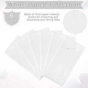 Mantel rectangular de Color sólido, material plástico PE desechable, banquetes, bodas, uso doméstico, patrón Floral, cubierta de tela de escritorio - Product Image 5