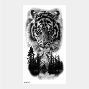 Adesivi per tatuaggi animali, tigre, leone, testa <span class=keywords><strong>di</strong></span> lupo e potenti adesivi per trasferimento d'acqua a metà braccio grandi - Product Image 2