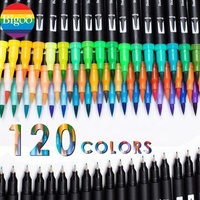 Lot de 60 à 120 stylos marqueurs à double pointe pour aquarelle avec sac CD en nylon pour cadeau ou promotion