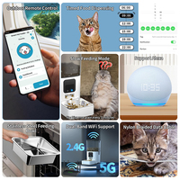Distributeur automatique de mangeoire pour chat de nouvelle conception avec caméra à objectif Ultra-grand Angle Audio bidirectionnel 2.4G 6L Smart APP Pet Feeding Schedule