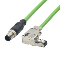 Profinet-Cable de red Industrial, Earthnet IP67 de conector impermeable, modelo grafibus, M12, 4P, D, código a RJ45, Profinet