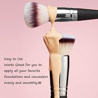 Pinceaux de maquillage Gracedo, pinceau double embout pour fond de teint et anticernes, poils de luxe premium, pinceau rond effilé pour le tamponnage et l'anticernes