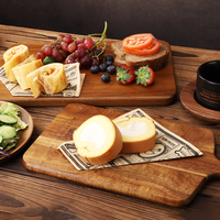 Großhandel Umweltfreundliches Rutschfestes Käse-Obst-Brot Holz-Servierbrett Küchen-Schneidebrett-Set Großes Holz-Küchenzubehör