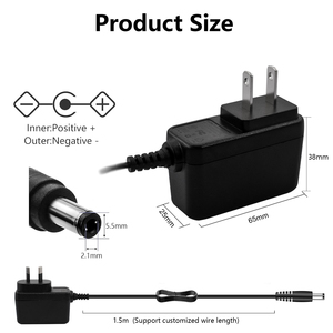 Hot bán 12V 1A Power Adapter cung cấp cho LED Strips/An ninh máy ảnh/Wifi Router (100-240V AC đầu vào) 5.5 mét x 2.1 MÉT DC cổng - Product Image 2