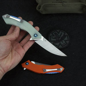 Chất lượng cao tự vệ dao G10 xử lý D2 lưỡi thép Clip điểm cắm trại chiến thuật sống sót EDC Dao Bỏ Túi - Product Image 6