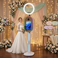 Cabina de Fotos DSLR con Pantalla Táctil de 15.6 Pulgadas y Luz LED para Bodas, Fiestas, Eventos, Cabina de Fotos Selfie con Espejo
