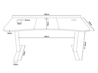 Bureau de jeu AJUNION Nouveau bureau de table en MDF en forme d'ordinateur de bureau de jeu Tapis de souris en microfibre pleine surface Tables de jeu