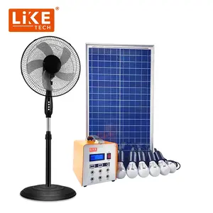 LikeTech Best Value Solar Energy complete home solar system Fans TV Refrierators with LCD Display Solar Power System