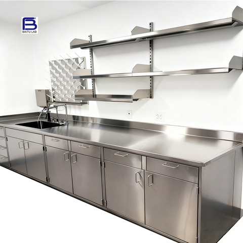 High School Stainless Steel Workbench Work Table Laboratory Workbench Chemical Lab Equipment Lab Work Bench