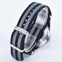 Montre de plongée 41 mm sans logo NH35, bracelet en nylon, montre mécanique pour homme, montre de plongée automatique OEM, montre avec logo personnalisé