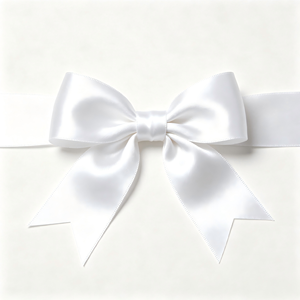 Élégant nœud en satin blanc uni, prêt à poser, pour bouquet de mariage minimaliste, coffret cadeau de fête prénuptiale, ornement floral - Product Image 1