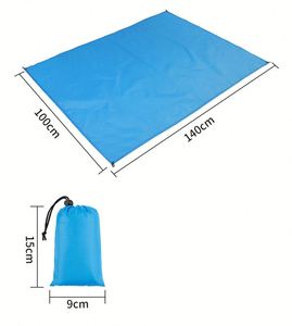 Solid Large Mat Lightweight Portable Quick Drying Sand Proof Waterproof Picnic Camping <b>Beach</b> Blanket With Storage <b>Bag</b> - Product Image 3