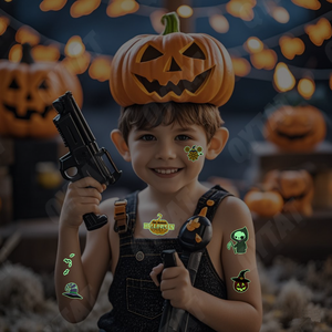 <span class=keywords><strong>Tatuaggi</strong></span> Temporanei per Bambini Halloween Luminosi Realistici Impermeabili Piccoli <span class=keywords><strong>Cartoni</strong></span> <span class=keywords><strong>Animati</strong></span> Fluorescenti Divertenti per Mani Braccia Viso - Product Image 4