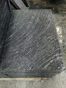 NightSnowWave-Tossed granit hitam dengan tekstur putih menyerupai gelombang gosok pasir diselipkan seperti salju di malam gelap - Product Image 3