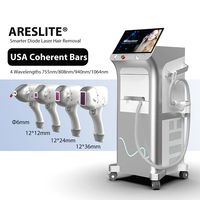 Épilateur laser à diode 2026 US 510K CE avec barre cohérente USA 4 ondes, qualité médicale, analyse cutanée IA, professionnel